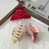 Ácido Acético Color Flor Rosa Pinza de Agarre Nuevo Sentido Avanzado Etiqueta Dorada Letra Pinza de Tiburón Parte Trasera Pinza para Recoger Cabello Alto