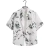 Camisa de Flores Harajuku Literaria de Manga Corta para Vacaciones de Verano en la Playa Tailandia Yunnan Festival de Salpicaduras de Agua Mismo Estilo para Hombres y Mujeres Hawái