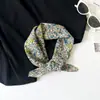 58 Bufanda Cuadrada Pequeña de Algodón Bufanda Cuadrada Pequeña Floral Coreana Fresca Transpirable Cinta para la Cabeza Accesorios Decorativos Bufanda Bufanda