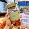 Vaso de Agua de Vidrio Deyin para Verano, Taza de Té Sencilla y Portátil para Oficina para Hombres y Mujeres de Aspecto Elegante con Separador de Té para Evitar Quemaduras
