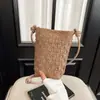 Bolso tejido de moda estilo coreano con textura de color sólido, monedero de diseño único, nuevo bolso cruzado para teléfono de moda 2026