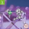 Pendientes de plata de ley 925 bañados en platino con doce constelaciones y diseño de nicho femenino con estrella Mang, estilo europeo y americano, sencillos.