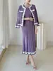 Elegante Traje de Mujer Estilo Chanel 2026 Nuevo Conjunto de Dos Piezas Cardigan Abrigo Vestido para Viajes de Negocios Francés Elegante