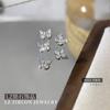 Celebridad de Internet LZ Joyería de Uñas de Circonita Luz Flash Lujo Corazón de Amor Perla Lazo Cadena Plateada Accesorios para Uñas con Lazo