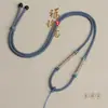 Collar con colgante de cuerda con nudo de la suerte, ajustable y seguro, tejido a mano, con ágata de jade y cristal para hombres y mujeres.