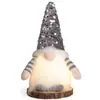 Decoración de muñeco sin rostro navideño transfronterizo con sombrero de lentejuelas, adorno luminoso, lindo Rudolph el Gnomo