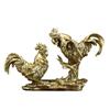 Escultura de Gallo Dorado de Resina Adorno Artesanal para Jardín Exterior Patio Simulación Decoración de Animales para el Hogar Gallo de Simulación