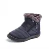 Sapatos de Algodão Confortáveis de Cano Alto com Forro de Lã Quente, Tamanho Grande, Transfronteiriços, Botas de Neve Impermeáveis, Botas Femininas Modernas com Solado Plano