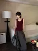 Linho início do outono novo estilo coreano simples versátil colete sem mangas para mulheres design 2026 casual costurado top interno