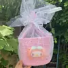 Canasta de Mano Arcoíris Regalo de Regreso Luna Llena del Bebé Año Viejo Banquete de los Cien Días de los Niños Regalo de Acompañamiento Caja de Regalo de Cumpleaños Tejida