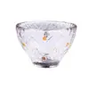 Taza de Té Pequeña de Vidrio Japonés Juego de Té Gongfu Taza de Degustación Gruesa con Patrón Martillado Borde Dorado Resistente al Calor Taza Pequeña Taza de Anfitrión Taza Individual