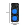 Cilindro novo transfronteiriço de 4 polegadas RGB áudio portátil ao ar livre portátil alto volume subwoofer bluetooth sem fio