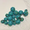 Cuentas Redondas de Turquesa Magnesita Cuentas Espaciadoras de Alambre de Hierro Accesorios DIY Cuentas Sueltas Decorativas con Cuentas 417-420