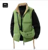 Colete Masculino Novo Outono e Inverno Gola Alta Tamanho Grande Solto Dupla Face Quente Moda Jovem Sem Mangas de Algodão com Bolsa Grátis