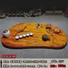 Peça Inteira de Madeira Dourada Nanmu para Bandeja de Chá, Bandeja de Chá Doméstica Feita à Mão, Mesa de Chá com Escultura de Raiz de Jacarandá, Bandeja de Chá com Drenagem, Conjunto de Chá
