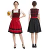 Traje de Mujer Oktoberfest de Múnich Transfronterizo Dirndl Bávaro Vestido a Cuadros Halloween