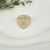 Parche decorativo de cuero de microfibra DIY original cosido a mano accesorios para prendas de vestir accesorios de tela para chaleco de mascota marca registrada