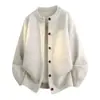 Casaco Suéter Estilo Preguiçoso de Outono para Homens e Mulheres 2026 Novo Botão Tricô Solto Cardigan Peça de Roupa Externa