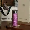 Taza Aislada de Titanio Puro de Gama Alta Ultraligera para Negocios, Taza de Bolsillo Portátil de Alto Valor, Taza de Té de Flor de Titanio de Cristal, Venta al por Mayor en Stock