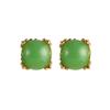 Brincos Quadrados Antigos de Tendência Nacional Imitação de Jade Hetian Nova Chinoiserie para Mulheres Brincos Simples de Tendência Nacional Elegantes Versáteis Brincos de Luxo