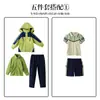 Chamarra uniforme de clase estudiante primaria uniforme escolar jardín de infantes Ropa de jardín traje infantil deportes al aire libre tres en uno desmontable