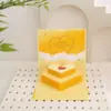 Cartão de Cumprimentos de Aniversário com Luz Musical Estéreo 3D Presente de Aniversário Cartão Dobrável com Coração Luminoso Bênção de Bolo Cartão de Cumprimentos