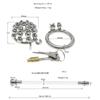 Divertida Jaula de Bolas de Acero Inoxidable Jaula para Pene Cb Candado de Castidad Cubierta Protectora Herramientas Sexuales para Adultos Sm Productos para Adultos Comercio Exterior