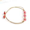Pulsera de Gema de Tiempo con Espécimen de Planta Fresco y Simple - Tres Vidas, Tres Mundos, Diez Mil Millas de Flores de Durazno Joyería de Flores Secas al por Mayor