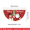 Nova decoração de bandeira de Natal em meio círculo transfronteiriça, bandeira pendurada para atmosfera de fotos, tecido de fundo de banner de boneco de neve de Natal