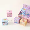 Nuevas pegatinas mixtas de dibujos animados para jalar, pegatinas adhesivas lindas para manualidades infantiles, pegatinas, juguetes, lote de tres yuanes