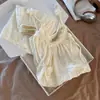 Pijama rosa para mujer con copas en el pecho, nuevo estilo coreano de verano, camisola y shorts florales dulces, conjunto de dos piezas para el hogar de verano