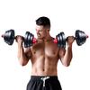 Barra con mancuernas para hombre, equipo de fitness para el hogar, ajustable, 5/20/30/40 kg, desmontaje ajustable, seis en uno