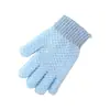 Guantes de baño hechos a medida para venta al por mayor y distribución, con potentes propiedades exfoliantes, diseñados para adultos y con cinco dedos para facilitar su uso