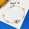 Pulsera de Plata de Ley S925 con Engaste Vacío en Forma de Huevo de 4*6mm, Nuevo Estilo Chino Candado de Paz, Acabado Cepillado, Accesorios de Joyería para Incrustar DIY