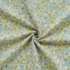 Tela Jacquard Floral Amarilla y Azul Fresca y Sencilla con Relieve Tridimensional para Vestidos de Moda, Chalecos, Trajes y Papelería