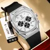 Reloj Multifuncional Poedagar para Hombre Moda Impermeable Luminoso Cronógrafo Reloj de Cuarzo Transmisión en Vivo Exportación Reloj Popular