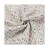Tela de Tweed de Lana con Hilos Brillantes en un Patrón de Cuadros Estilo Chanel para Chaquetas, Vestidos, Abrigos, Bolsos y Materiales para Zapatos de Mujer