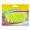 Cebo Luya Cebo Suave silicona suave cristalina camarón suave 5.5cm 1.4g 12Pzas equipo de pesca con señuelos (12 piezas en una bolsa)