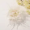 Moda Coreana Personalizada Cetim Renda de Pena Flor de Rede DIY Presilha Corda de Cabelo Adorno de Cabeça Corsage Acessórios de Flor para Roupas