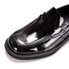 Mocasines casuales británicos europeos y americanos de cuero para hombre, zapatos hechos a mano con brillo, zapatos de plataforma con punta redonda, zapatos sin cordones, zapatos de negocios para hombre.