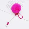 Llavero de Bolas de Pelo DIY Hecho a Mano Abalorios Usables Hebilla de Bola de Pelo Peluda Colorida Colgante para Mochila Joyería Listo para la Venta