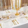Platos de Plástico Dorado Transparentes - Platos Transparentes con Borde de Encaje Elegante con Ribete Dorado Martillado Platos Desechables para Cena