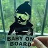 Adesivos de carro de Comércio Exterior Personalizados adesivos de carro pvc vazado bebê a bordo adesivos para tampa do tanque de combustível YA002