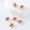 Colgante Pequeña Tortuga Goteo de Aceite Accesorios para Ojos Joyería Hecha a Mano DIY Accesorios Colgantes Pequeños de Aleación Accesorios para Pendientes