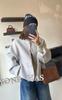 [Hebilla Estilo Coreano] Abrigo de Cachemira Doble Cara para Mujer Corto Otoño e Invierno Nuevo Cuello Redondo Pequeño Holgado Abrigo de Lana