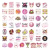 50 Pegatinas de Graffiti de Dibujos Animados de Softbol Rosa Decoración Transfronteriza Refrigerador Coche Equipaje Cuaderno Pegatinas Venta al por Mayor