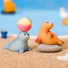 Adornos de Micro Paisajismo Focas Marinas Artificiales, Focas, Animales Pequeños, Resina Creativa para Montar en Coche, Manualidad DIY, Accesorios Decorativos