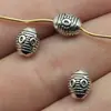 8X6X6Mm, Diâmetro do Furo Aproximadamente 1,4mm, 1g, Cor Prata Antiga, Contas Espaçadoras com Furo Pequeno e Padrão Gravado
