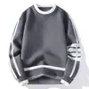 Suéter de alta calidad, elegante y grueso para hombre, una capa base invernal de moda, nueva colección otoño/invierno 2024, prendas de punto para hombre