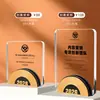 Personalización de Trofeo de Cristal Creativo Madera Maciza Competencia Infantil Medalla de Honor Ceremonia de Premiación de Empleados de Empresa
